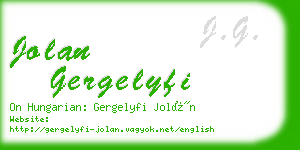 jolan gergelyfi business card